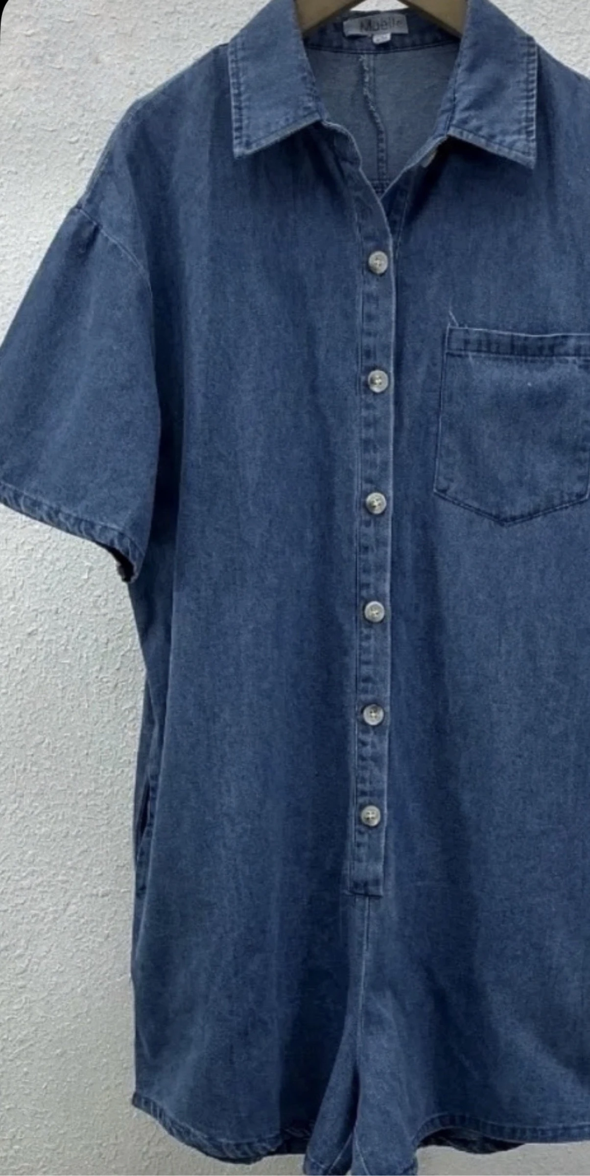 Combi-short denim